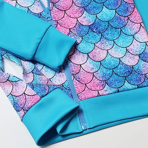 Miniatura 5 de Sudadera con capucha para niñas con cremallera y bolsillos