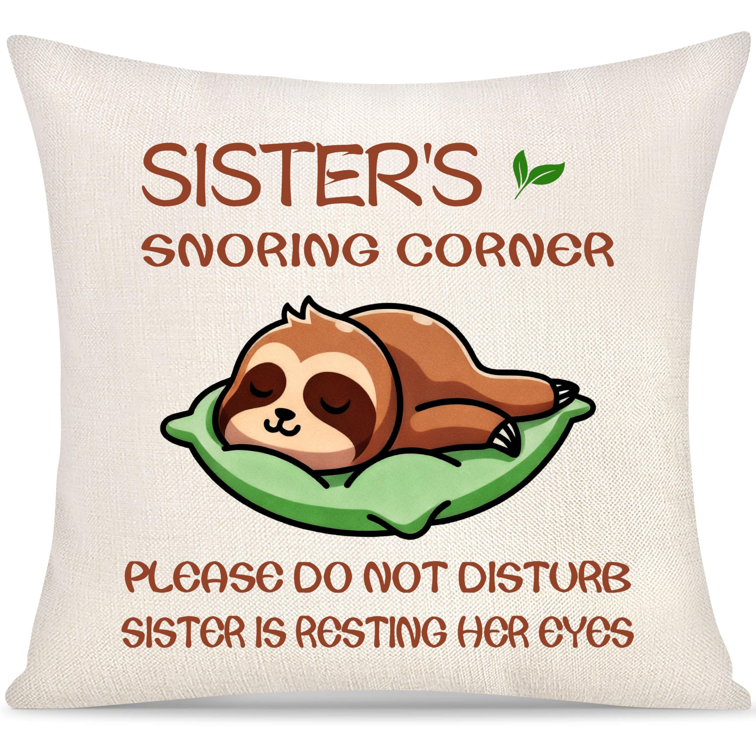 Yoskiasd Sister Cushion Cover Throw Pillow Cover for Girls Woman Birthday (sister)