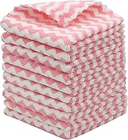Vista 13 de Trapos de limpieza de microfibra sin pelusas, paquete de 10 trapos de secado rápido para limpieza, paños de cocina súper absorbentes para lavar