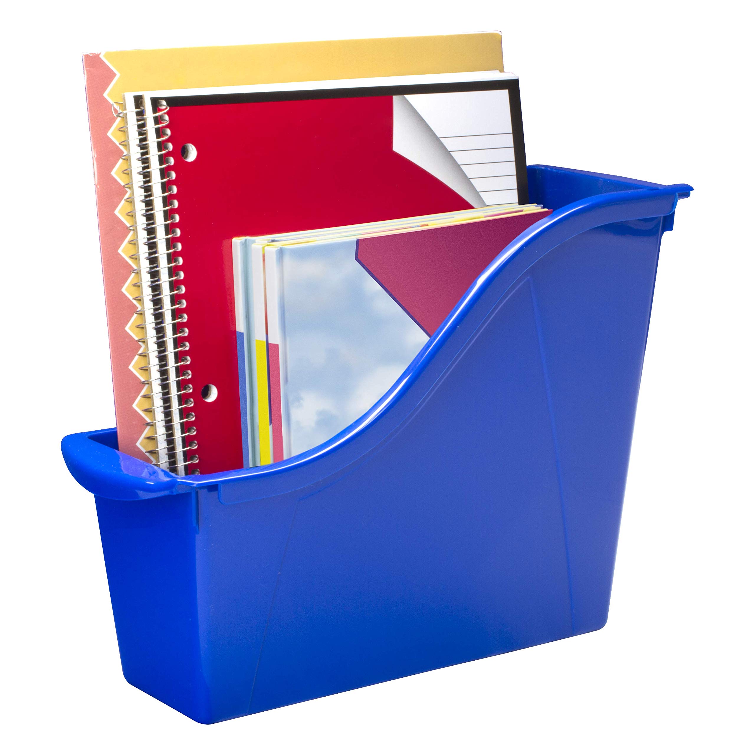 Storex Kleiner Bücherkorb 6er-Pack Kunststoff-Organizer Blau 71108C06C