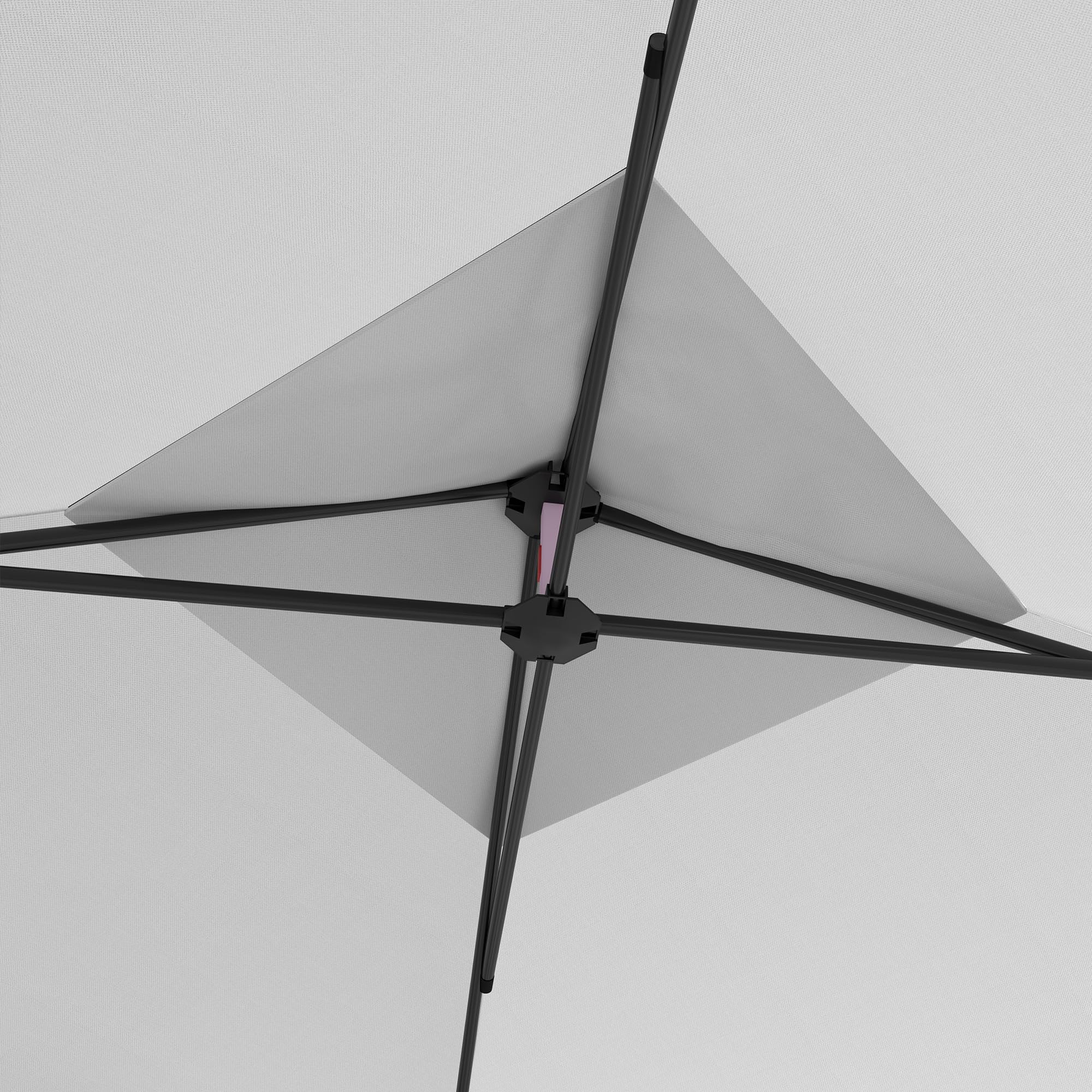 Outsunny Carpa Plegable 3x3 m Cenador de Jardín con Altura Ajustable 1 Pared Lateral Impermeable 4 Bolsas de Arena y Bolsa de Transporte Gazebo para Exterior Patio Fiestas Blanco