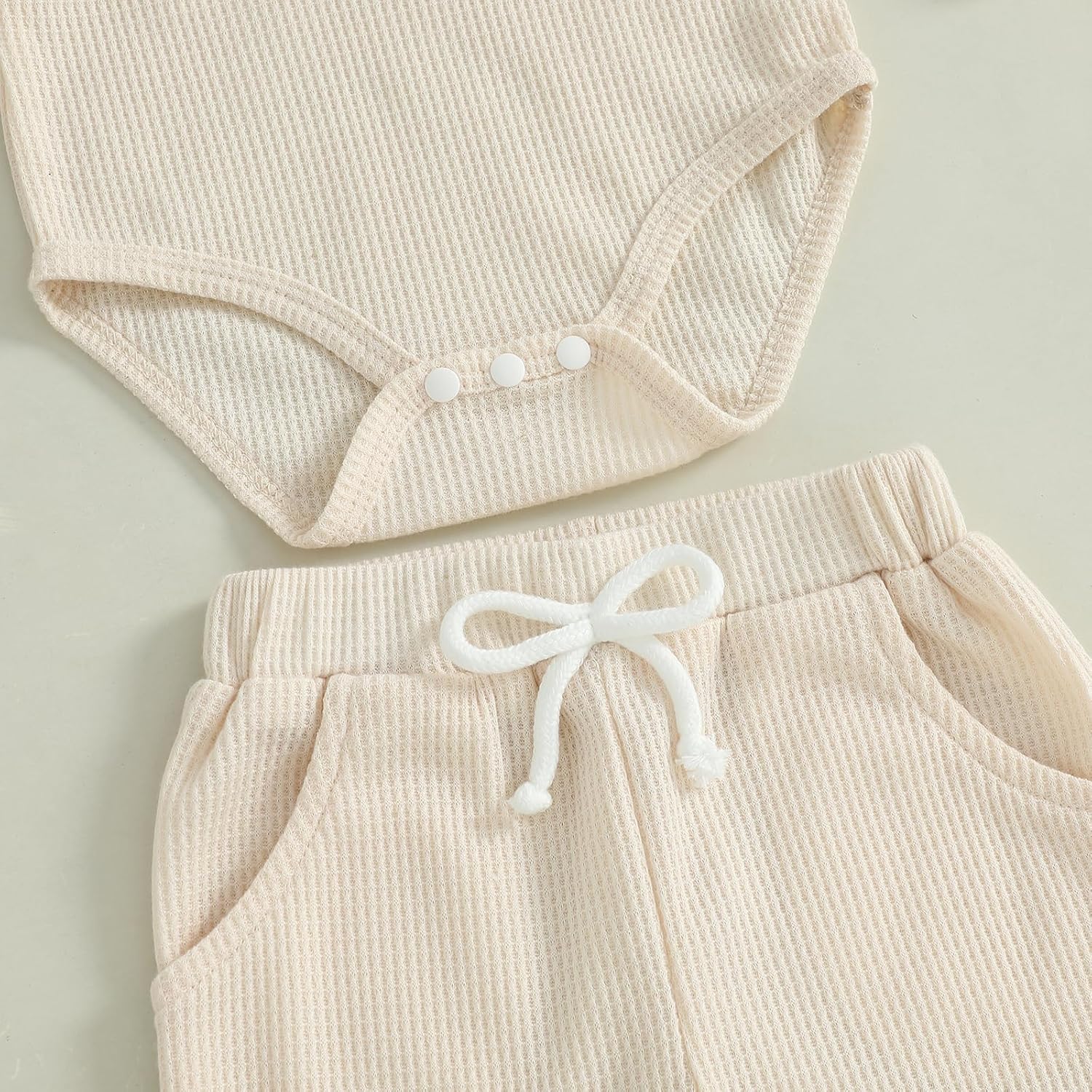 ZAXARRA Newborn Boy Clothes Mama Boy Embroidered Long Sleeve Romper Waffle Ribbed Pants Set Baby Fall Winter Outfit - Image 8