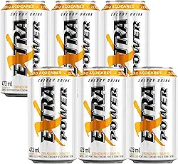 Energético Extra Power 473 ml Zero Açúcar – Pack com 6 Unidades