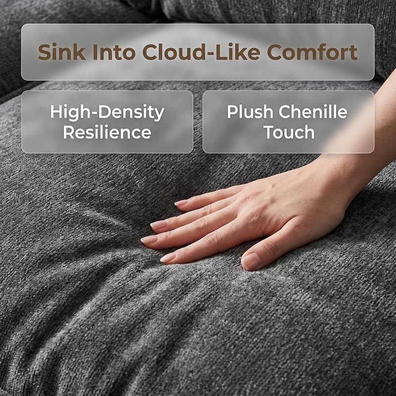 Modular Sectional Cloud Couch, 140" U Shaped Sofa Couches for Living Room image 7