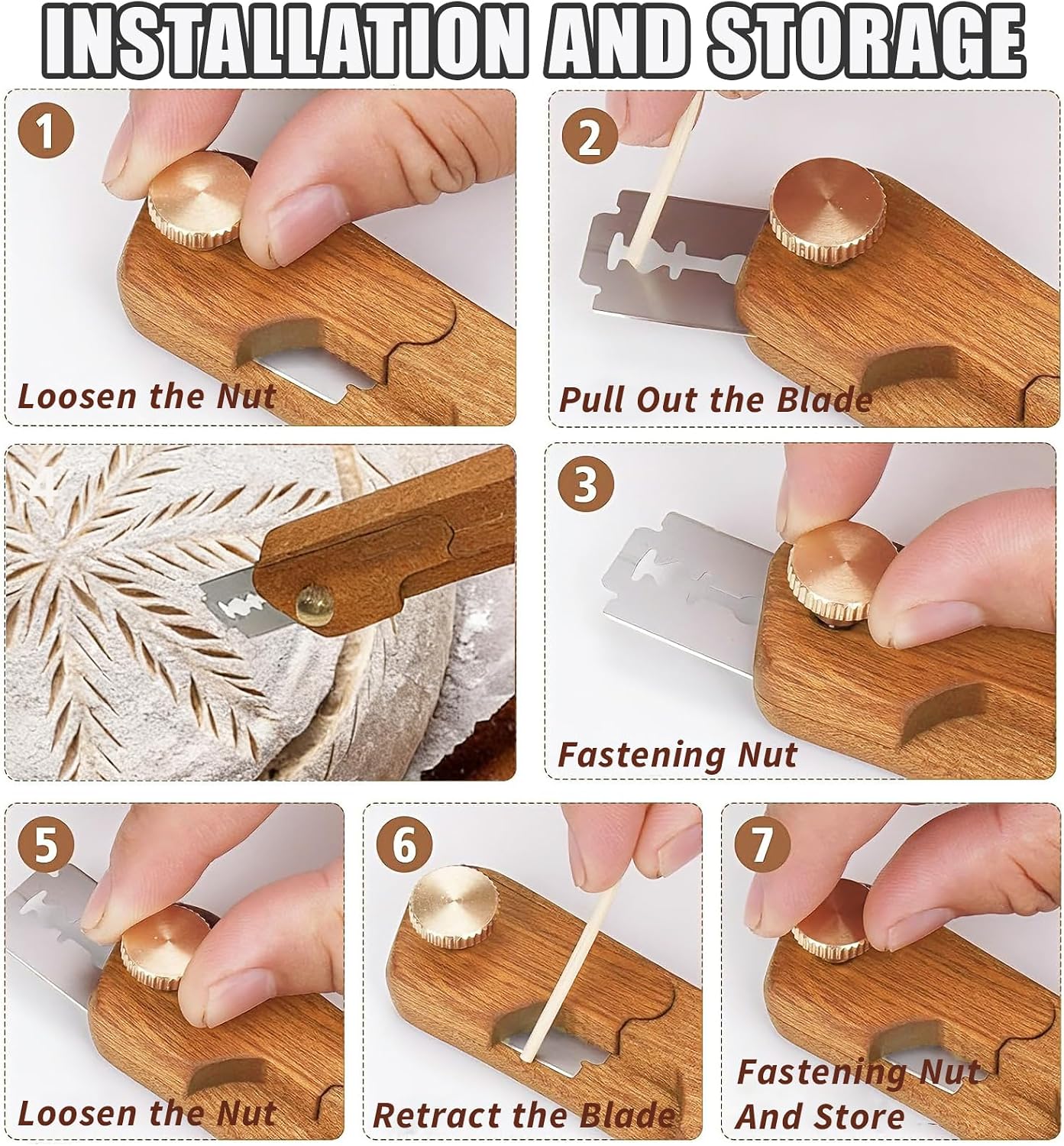 Bread Lame Dough Scoring Tool, Upgrade Bread Scoring Tool for Sourdough Bread Baking, Sourdough Scoring Tool for Homemade With 10 Razor Blades