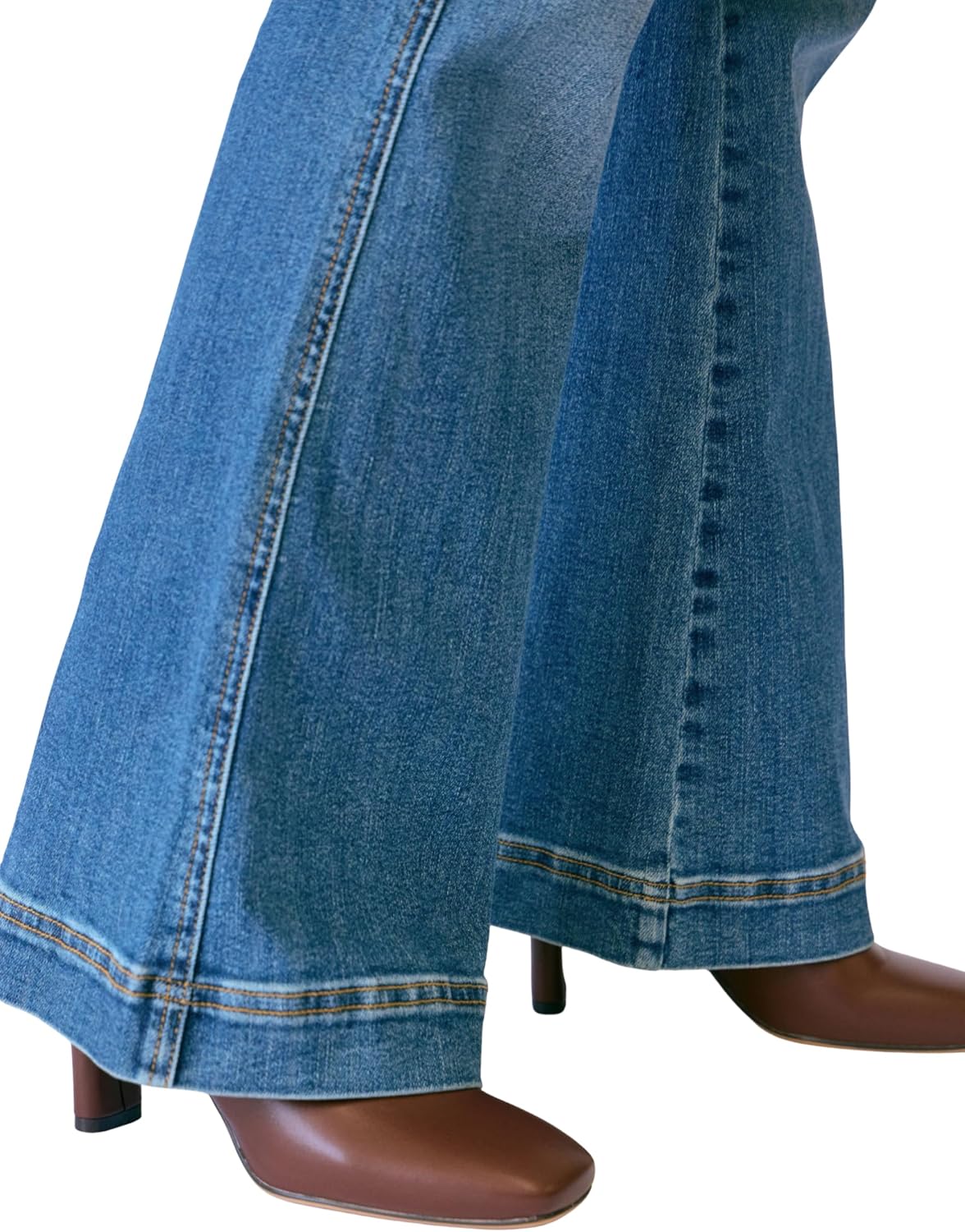 Judy Blue Women's High Waist Flare Jeans – Petite Fit, Tummy Control, Double Button WB, Stretch Denim, Inseam 30" - Image 7