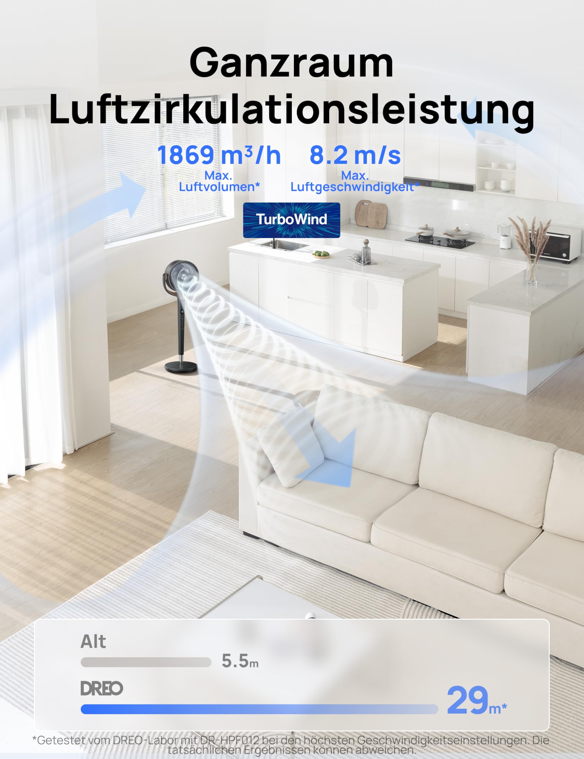 Dreo Standventilator sehr leise – Bild 3