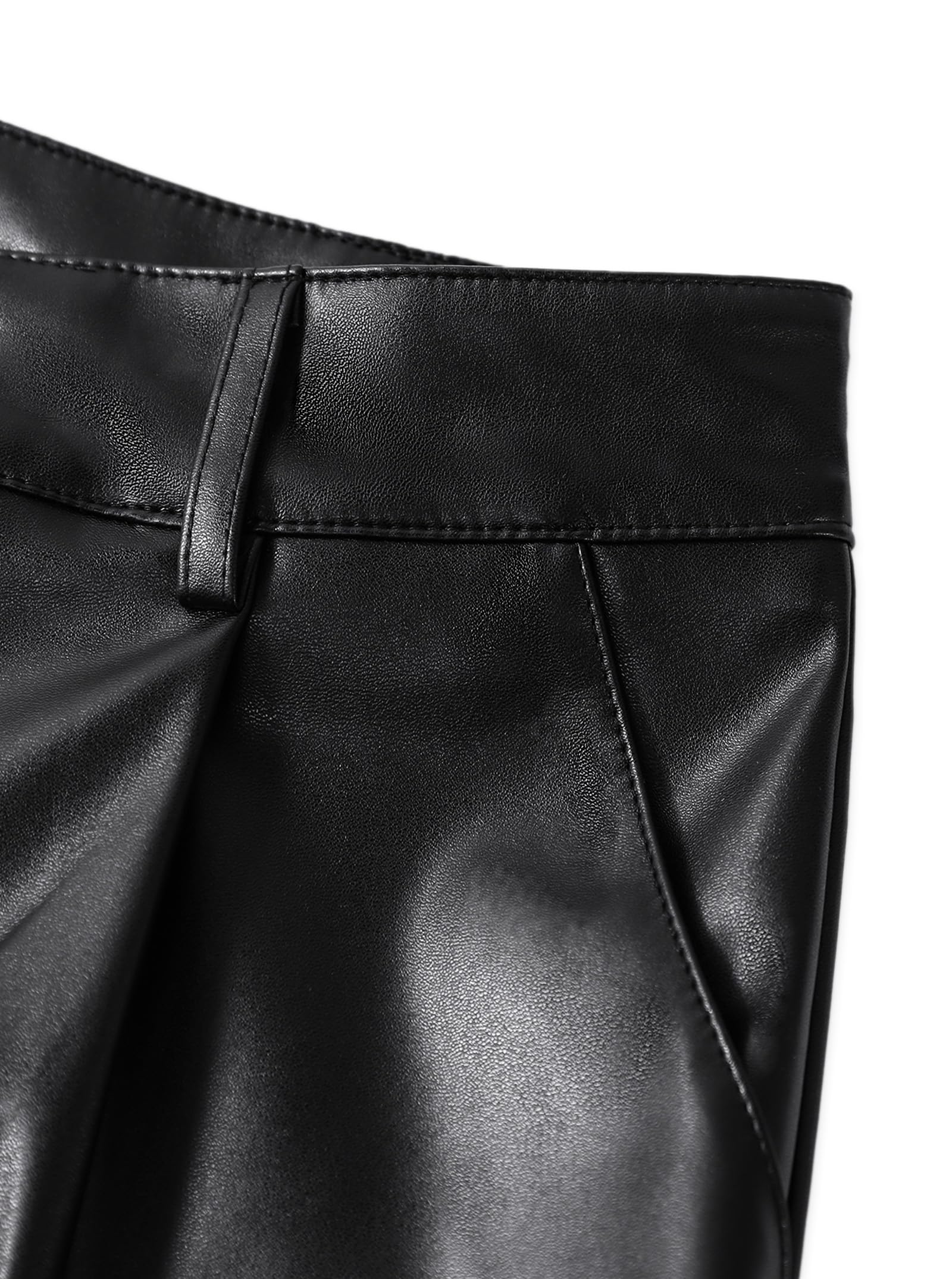 Leather Shorts for Women High Waisted Lace Up Side Stretchy Sexy Mini Booty Short Y2K Rave Club Party Concert Winter