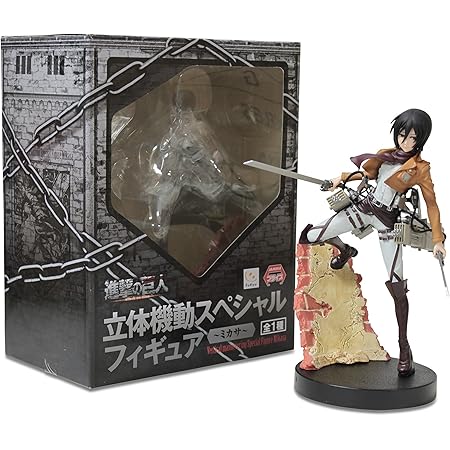 Amazon バンプレスト 一番くじ 進撃の巨人 自由への進撃 ラストワン賞 ミカサ フィギュア フィギュア ドール 通販