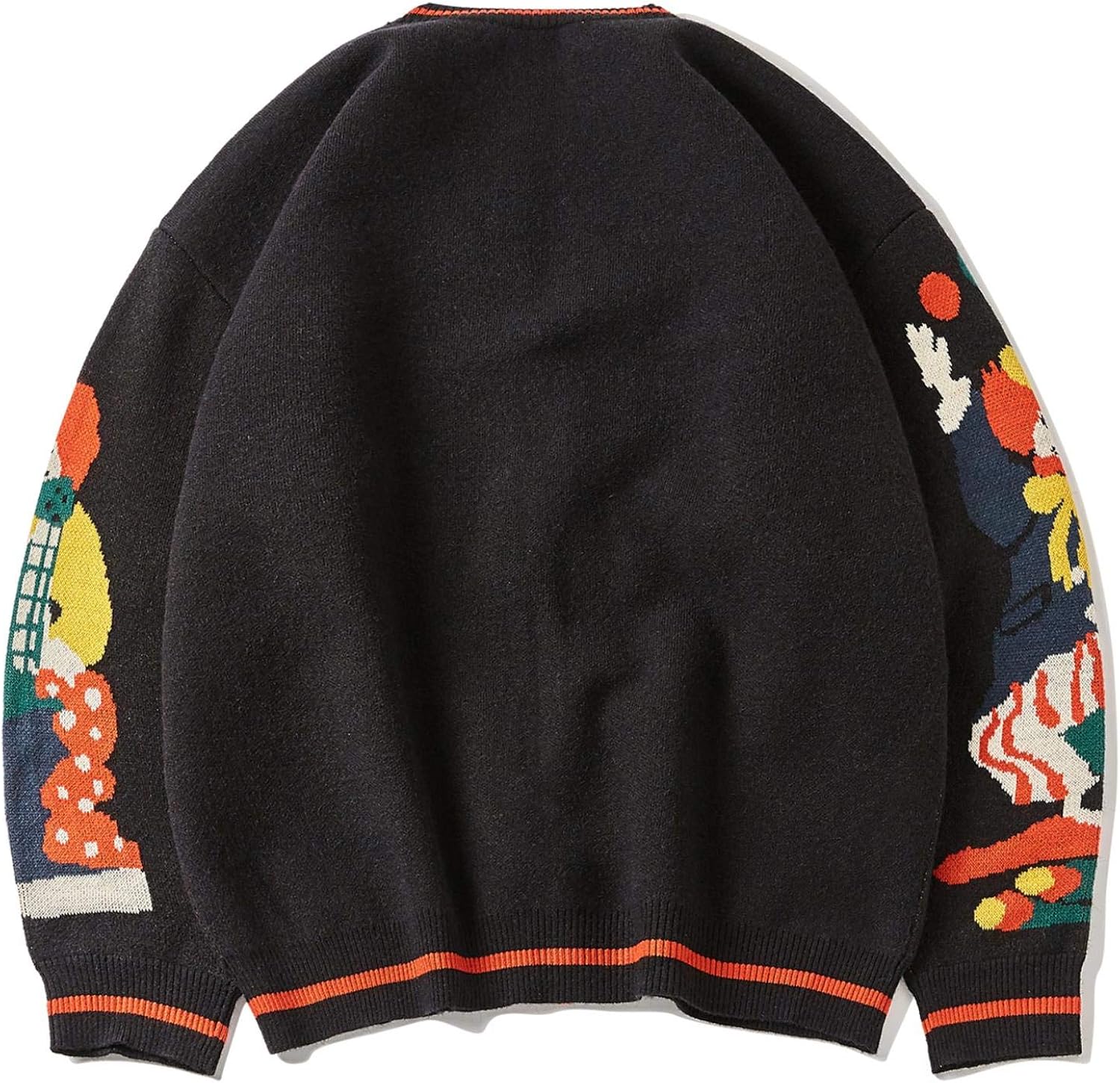Funny clown print knitted cardigan sweater Clearance
