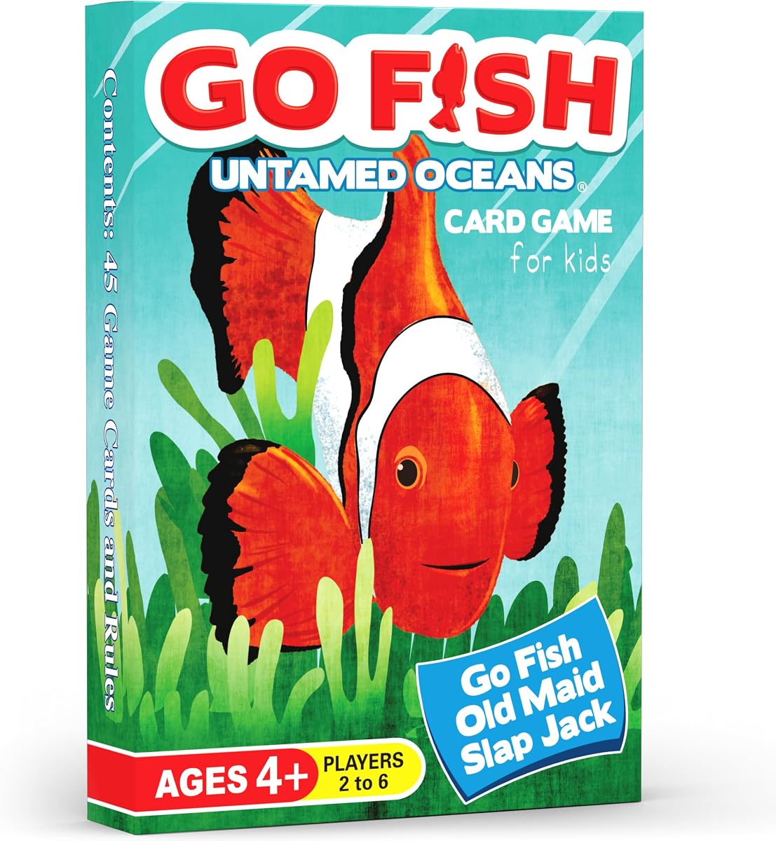 Go Fish Untamed Oceans – Card Game for Kids 4-8, Old Maid and Slap Jack