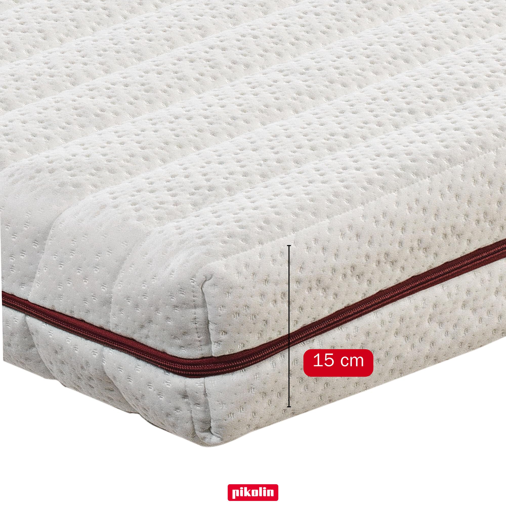 PIKOLIN Materasso Singolo 80 x 190 cm per Letto a Scomparsa e Letto a Castello Schiuma HR Extra Comfort Rivestimento Lavabile Alta Traspirabilità PIKUP Kids