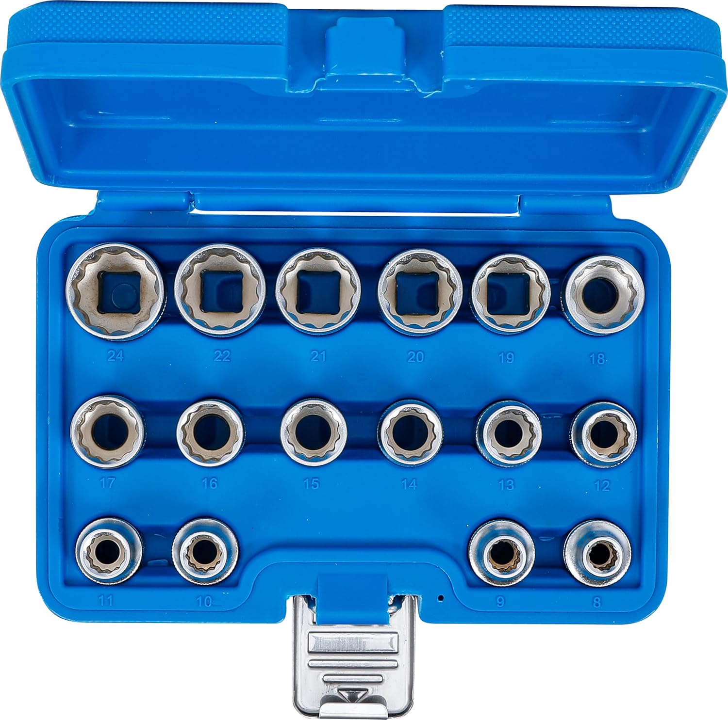 BGS 2226 | Socket Set, 12-point | 12.5 mm (1/2") Drive | 8-24 mm | 16 pcs.