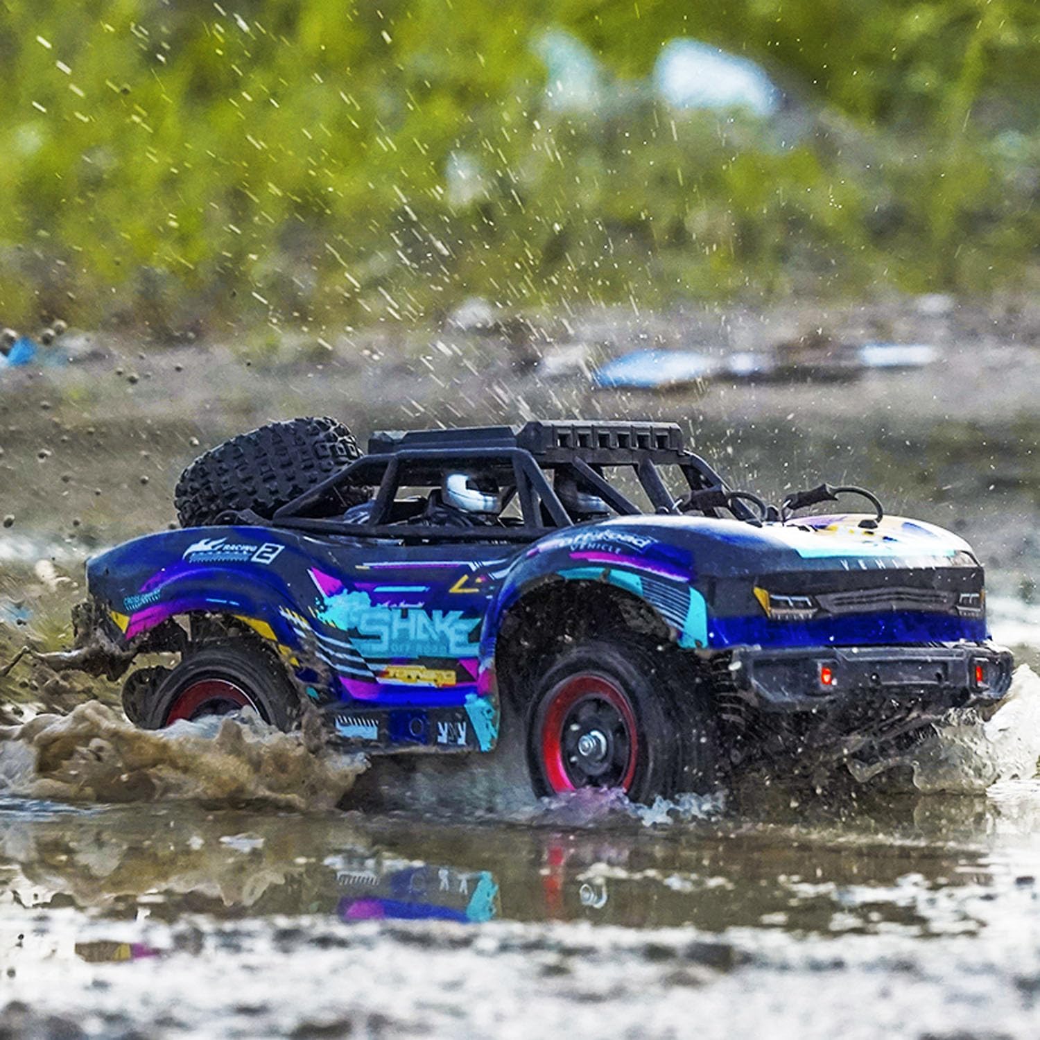 TOUCAN RC HOBBY 1/18 C8820-B Radio Control Short Course Truck 4x4 Off Road RC Car 25A Brushed ESC 380 Motor 31KM/H Speed Metal Transmission for Ages 14+