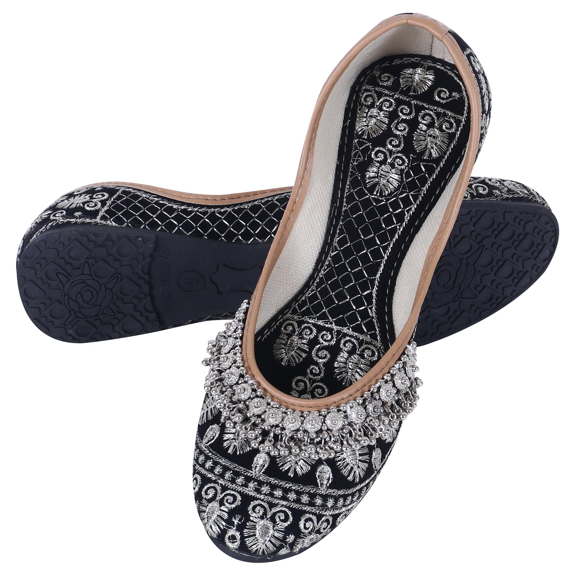 Women’s Rajasthani Embroidered with Payal Punjabi Mojari’s Jutti’s Juti’s Shoe