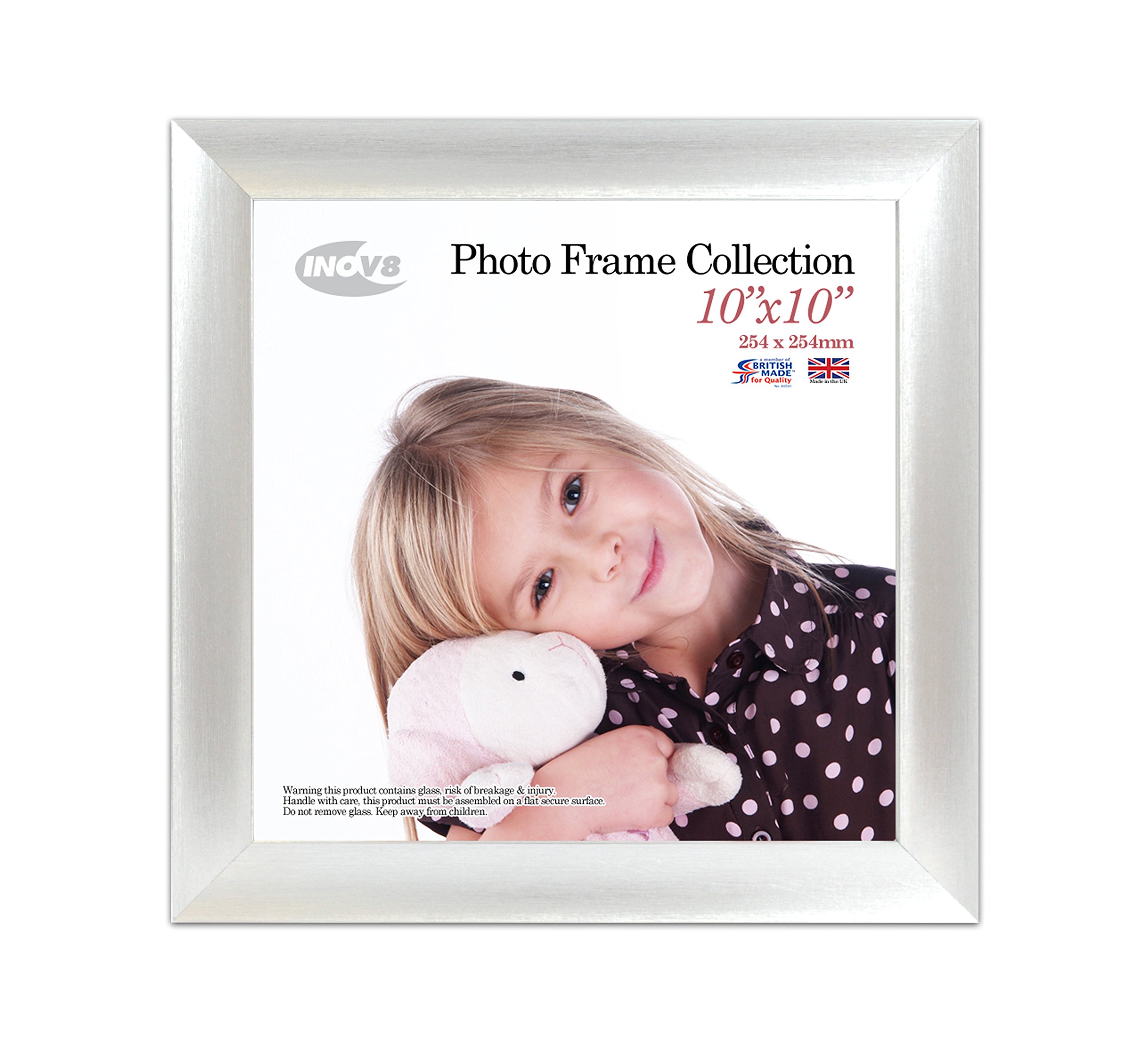 Inov8 Brown 10 X 10-Inch Photo Frame, Scoop Silver