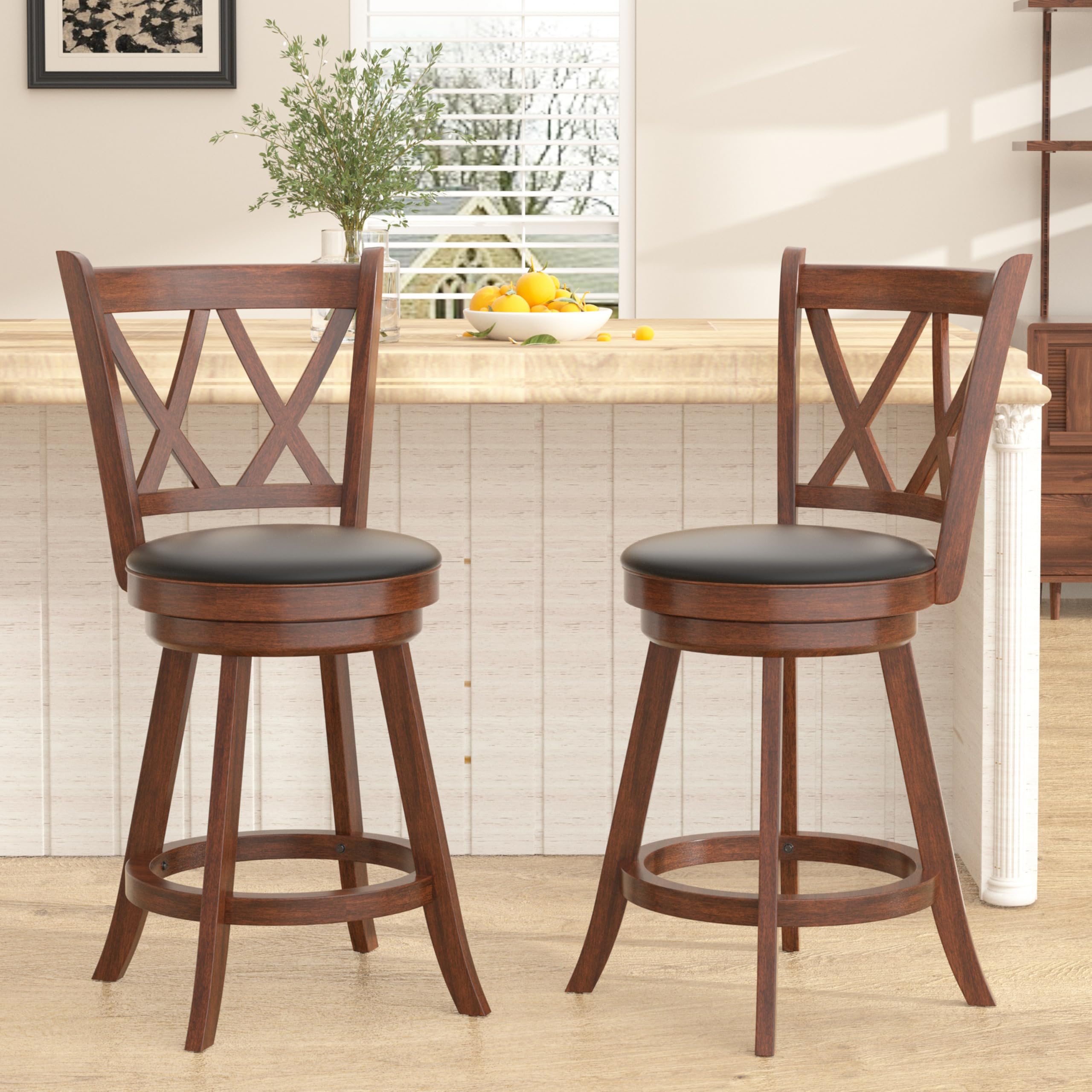 Amazon.co.jp: 24インチのカウンターの高さの回転式バースツール