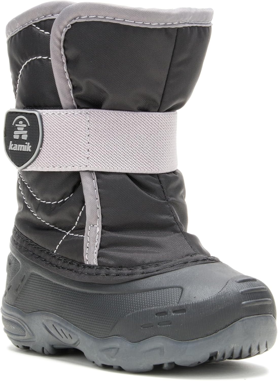 Kamik Kids Snowbug 5 Winter Snow Boot Waterproof Nylon Adjustable Strap Vegan Friendly Warm Insulated