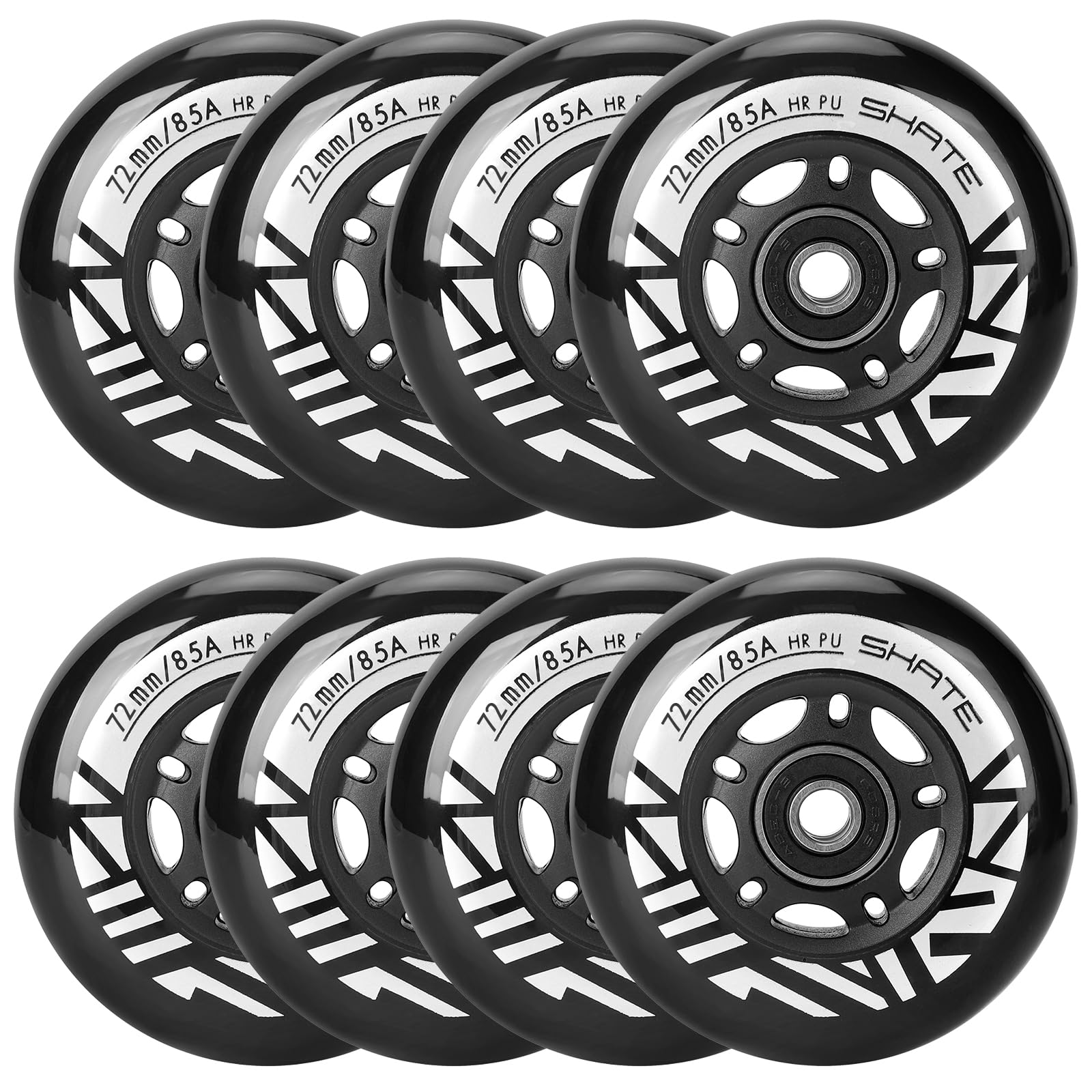 Inline Skate Rollen 80mm 76mm 72mm - 8 Stück Inline Skate Räder 85a inliner rollen mit kugellager ABEC9 | Inliner Skate Räder für K2 Hudora Gonex Apollo Inline Skate