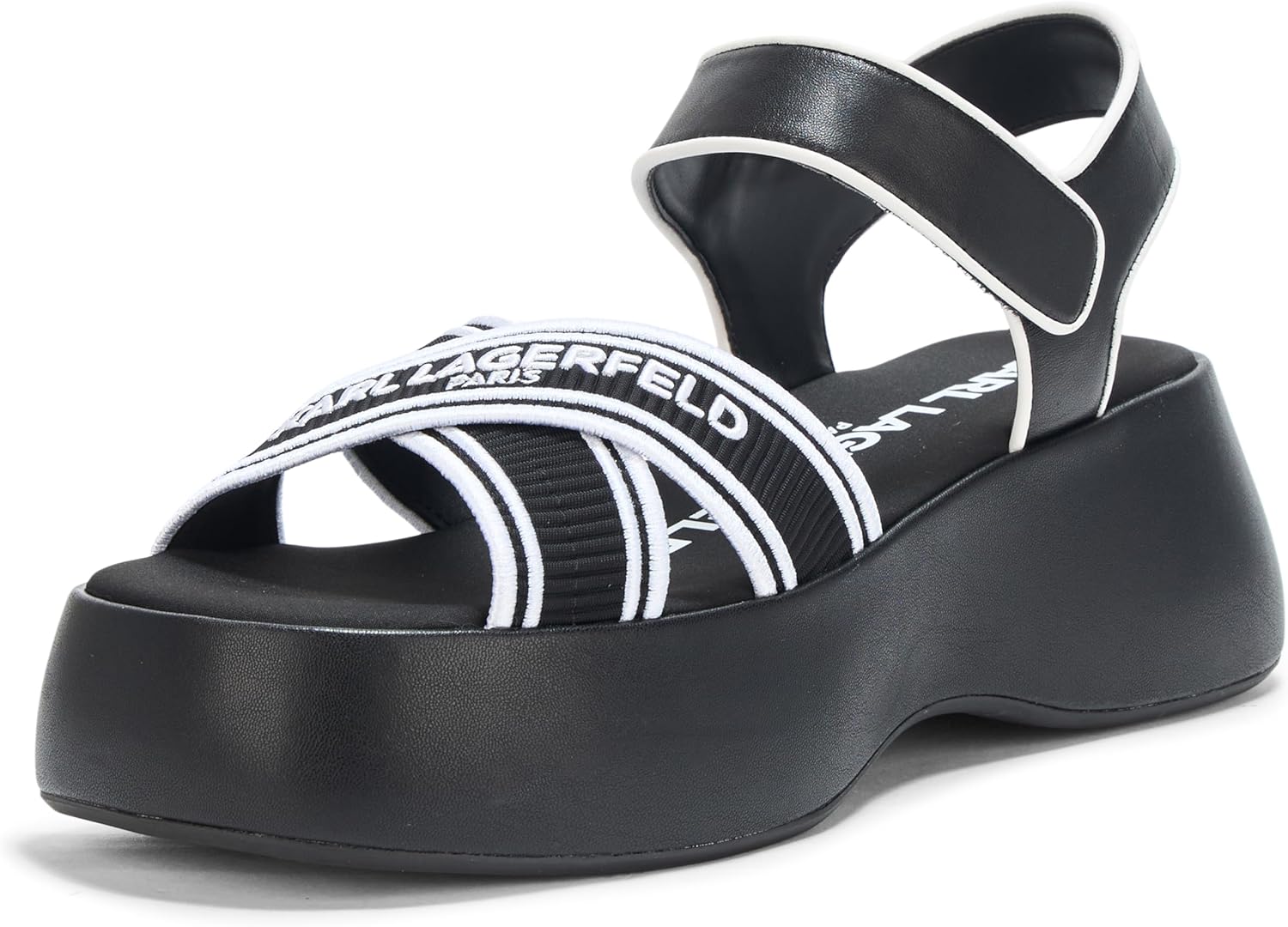 KARL LAGERFELD Women's Meddi Strappy Platform Sandal With Logo