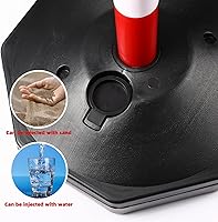 Vista 3 de GANAZONO Conos de estacionamiento para delineador de tráfico con base rellenable, columna elástica, pila de advertencia rellenable, cono