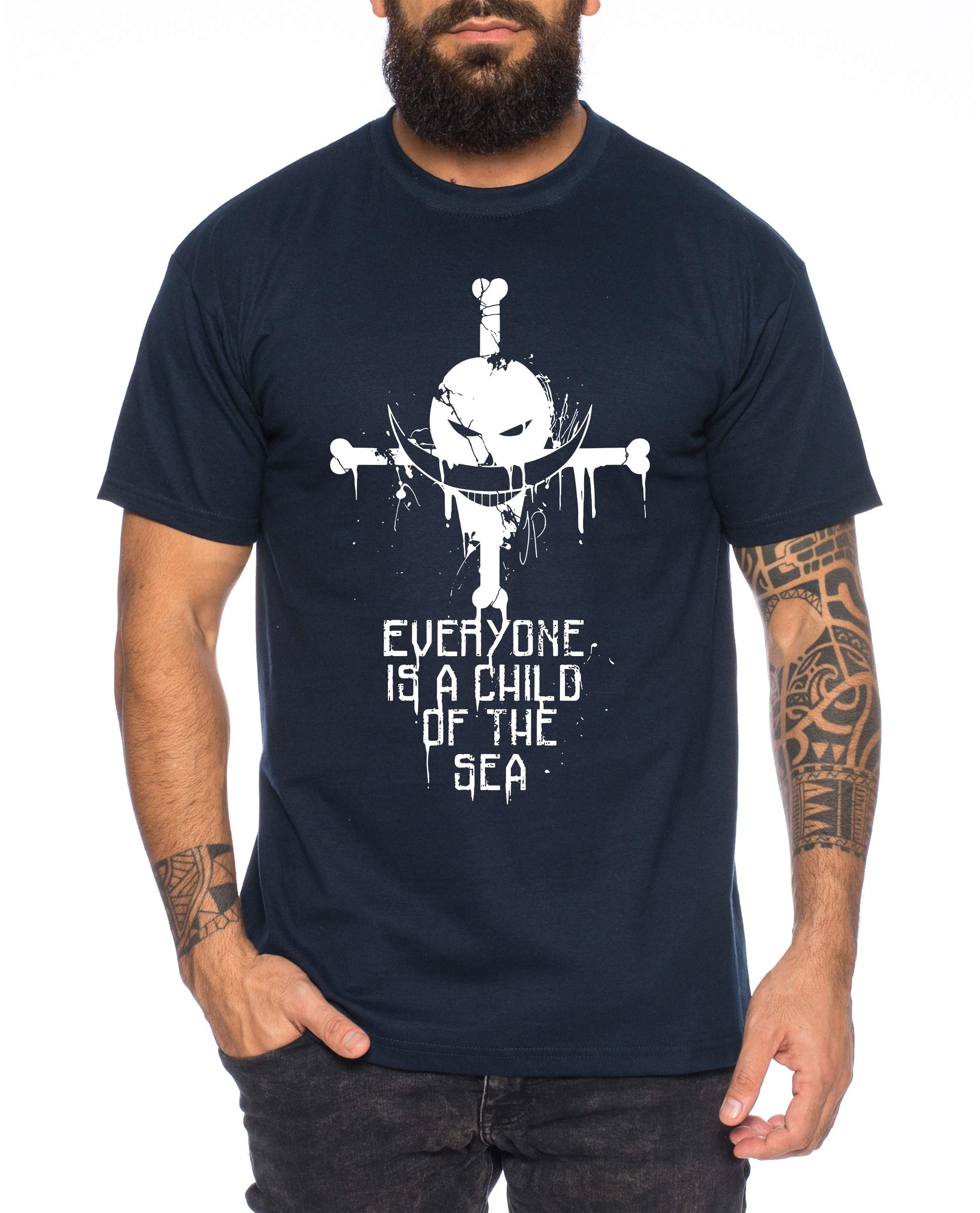 Tee Kiki Sea Zoro One Manga Maglietta Luffy da Uomo Anime Piece