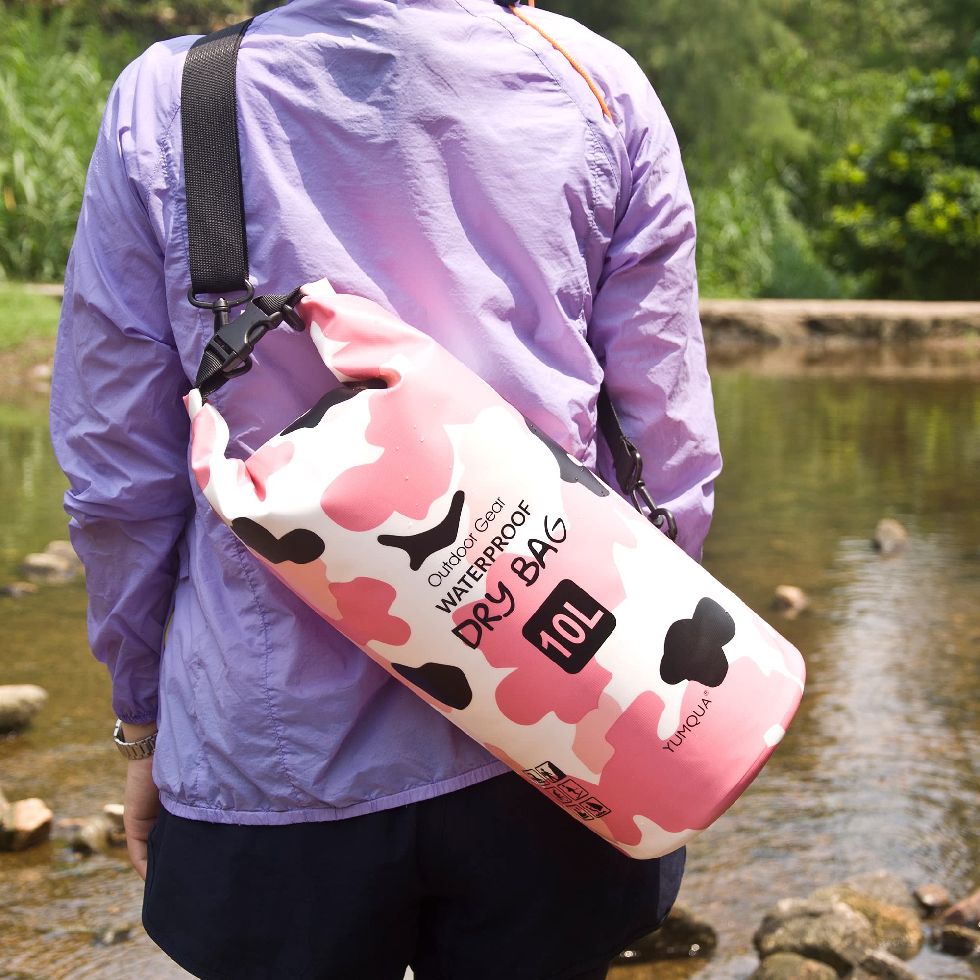 YUMQUA Borsa Impermeabile 5L 10L 20L 30L 40L Dry Bag Sacca Impermeabile per Kayak Canoa Nuoto Escursionismo Campeggio Rafting Pesca Spiaggia