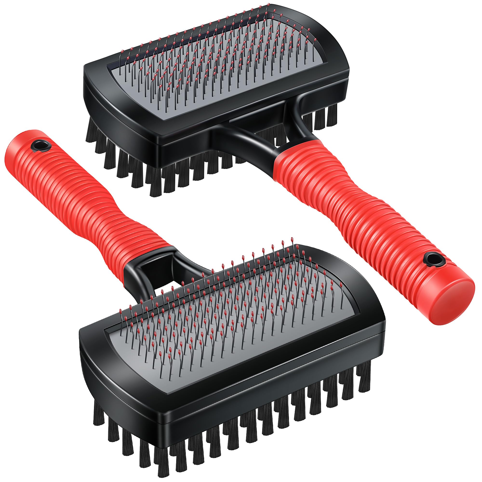Ceoighe 2 Pack Air Conditioner Evaporator Coil Fin Cleaning Brush, Double Sided Stainless Steel Cleaner Brush for Deep Into HVAC Coil Fins to Effectively Removing Dirt and Debris Without Damaging
