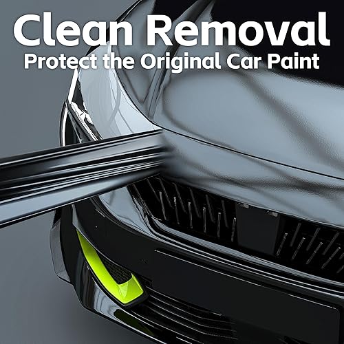 Miniatura 5 de Lypumso Envoltura de vinilo negro brillante, vinilo para automóvil con tecnología de liberación de aire, adhesivo autoadhesivo para auto para