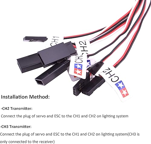 Miniatura 5 de 12 RC Car LED Kit de iluminación de freno de dirección simulación luz flash para modelos a escala 1/10 Yokomo Tamiya HSP HPI AXIAL RC4WD Traxxas