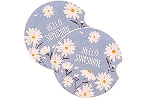 Groovy Daisy Car Coasters: A Splash of Bohemian Flair for Your Ride