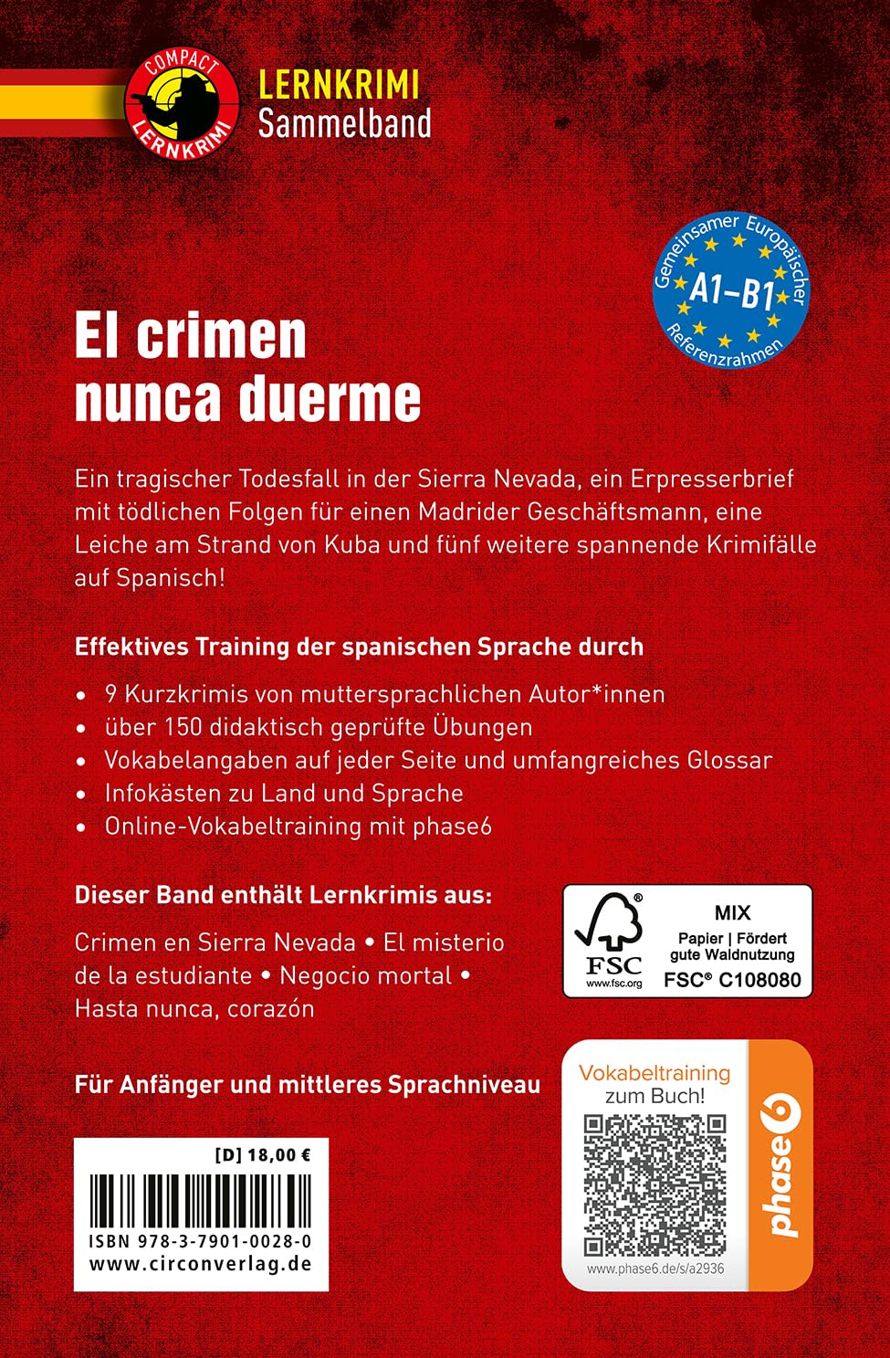 El crimen nunca duerme: Spanisch A1-B1 (Compact Lernkrimi Sammelband)