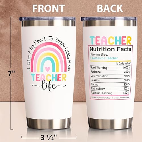 Miniatura 10 de Fimibuke Regalos de Navidad para profesores de parte de estudiantes, vaso de 20 onzas, regalos para apreciación del profesor, los mejores regalos