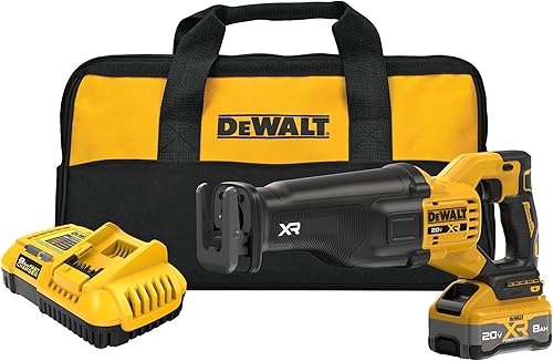 DEWALT Kit de sierra recíproca inalámbrica XR de 20 V MAX XR POWERPACK con batería y cargador incluidos (DCS384WW1)