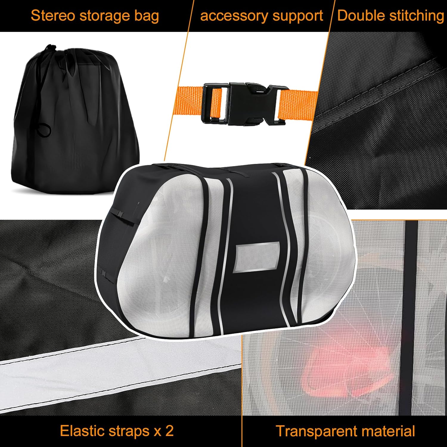 Bike Cover for Transport on Rack, 600D Oxford Cloth Bike Covers for 2 Bikes on Rear Bike Rack Waterproof & Heavy Duty Bicycle Rack Covers for Car Hitch Travel Storage (For 2 Bike)