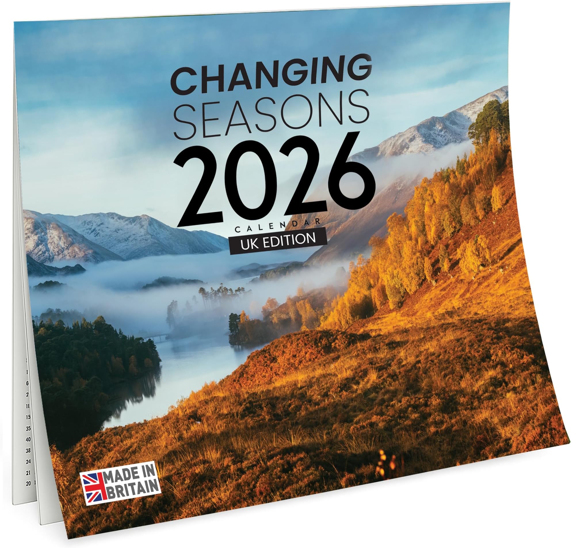 – Calendar 2026 UK – Changing Seasons Scenic Wall Calendar – 2026 Month-to-View Planner & Yearly Organiser, A4 Size Opens to A3, Ideal Home or Office Wall Calendar, Classic British Landscapes Design