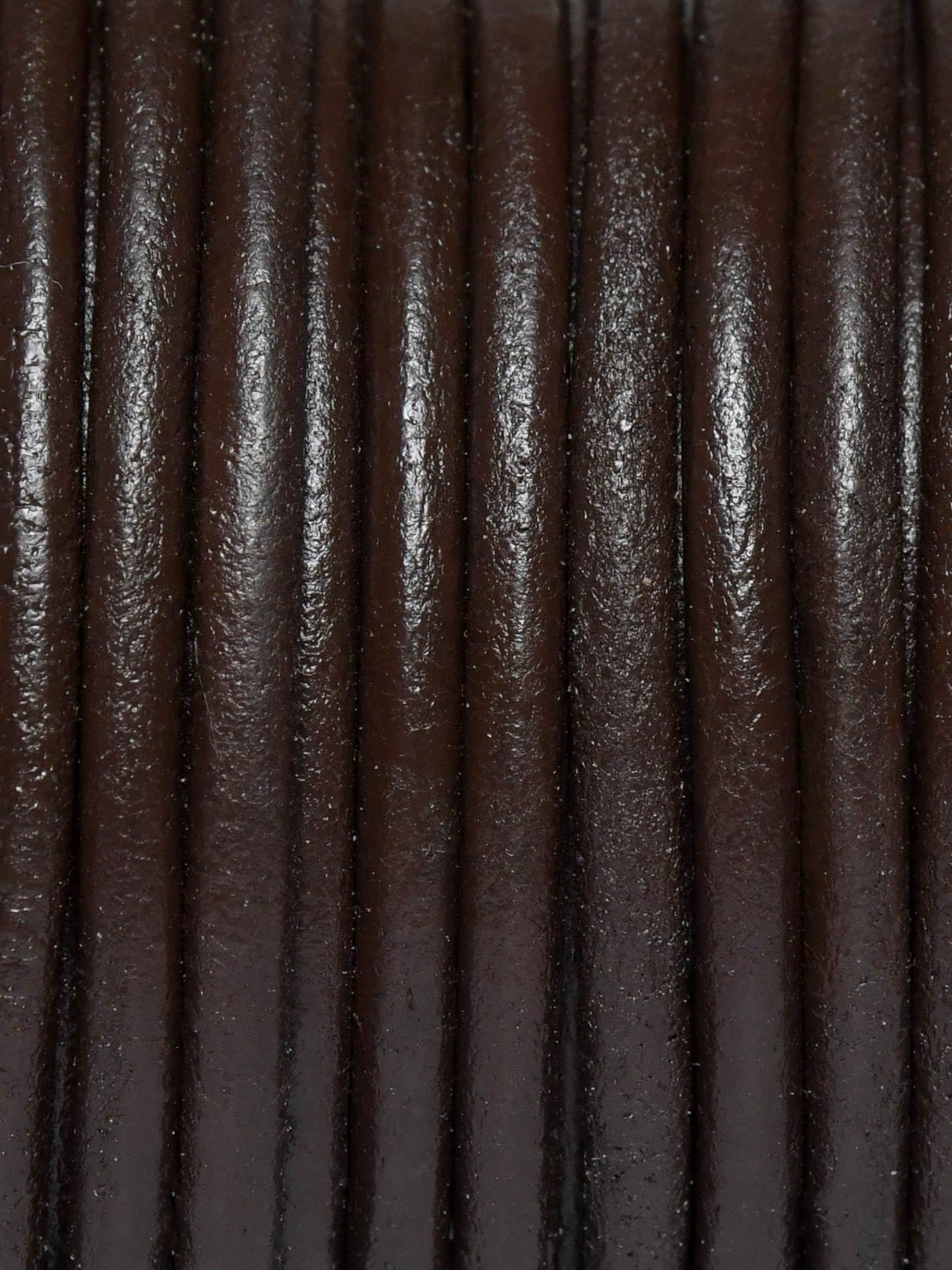 Cords Essentials Round Leather String Cord 5mm Dark Brown 5.5 Yards, 5.0 mm - Image 3