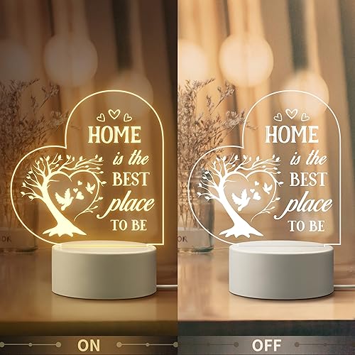 Miniatura 7 de Regalos de inauguración de la casa, idea de regalo de inauguración de la casa, luz nocturna acrílica única, regalos para el hogar para mujeres,