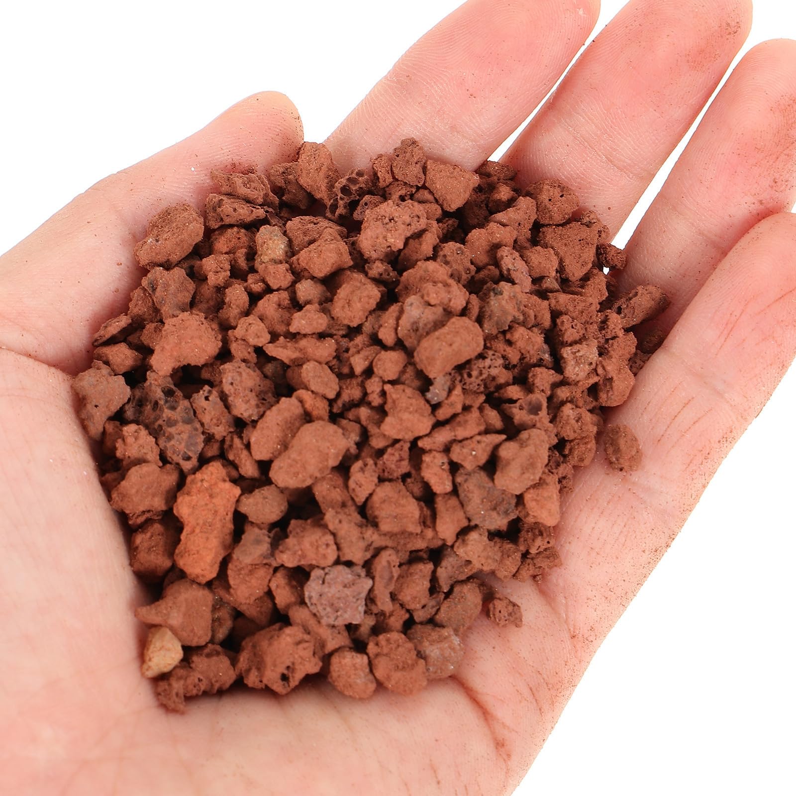 Veemoon Volcaniques Naturelles Marron pour Aquarium et Succulentes, Décoration Sûre Surface Naturelle, pour Remplissage de Vases et Pelouses