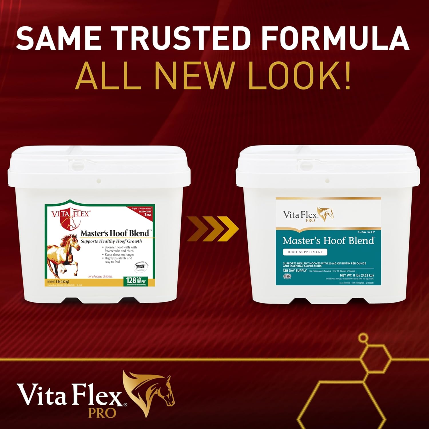 Farnam Vita Flex Master's Hoof Blend hoof health formula, 128 Day Supply, 8 lb
