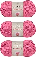 Vista 48 de Sensy Softee Hilo para Bebé, 3.5 oz, 275 yardas, Gauge 3 Light (Almendra)