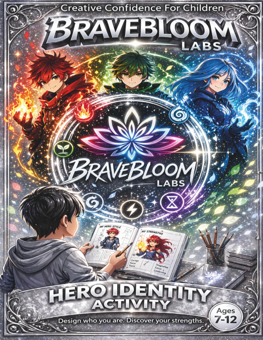 BraveBloom Labs Hero Identity Activity: A Creative Confidence Activity Book for Kids Ages 7–12 (BraveBloom Labs Creative Confidence Bundle)