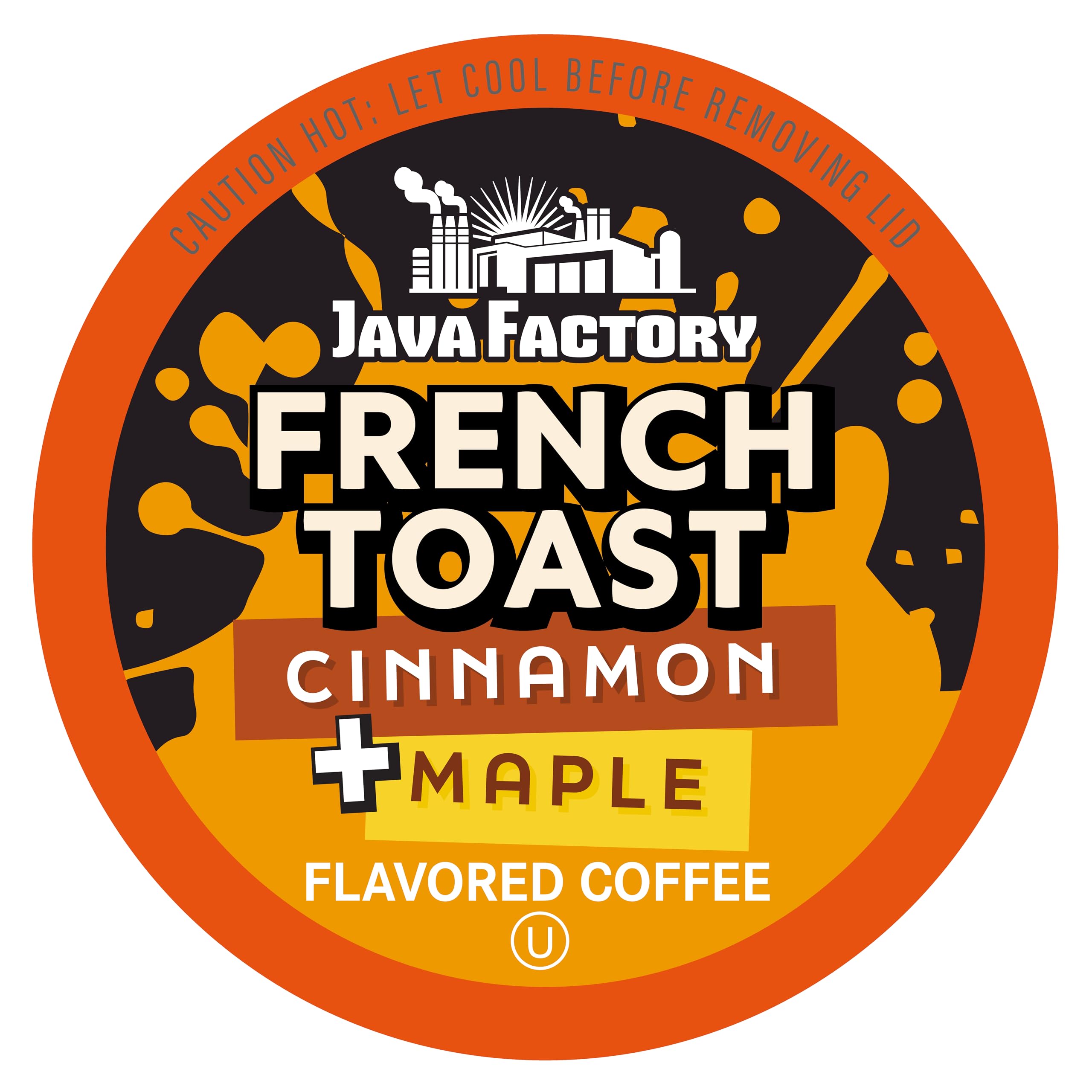 Java Factory Coffee Pods Cinnamon and Maple Flavored Coffee Compatible with K Cup Brewers Including 2.0, French Toast, 80 Count