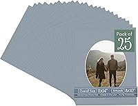 Vista 115 de CountryArtHouse Marco ovalado de 11 x 14 pulgadas, sin ácido, con núcleo blanco, corte biselado para fotos de 8 x 10 pulgadas, se adapta a marcos