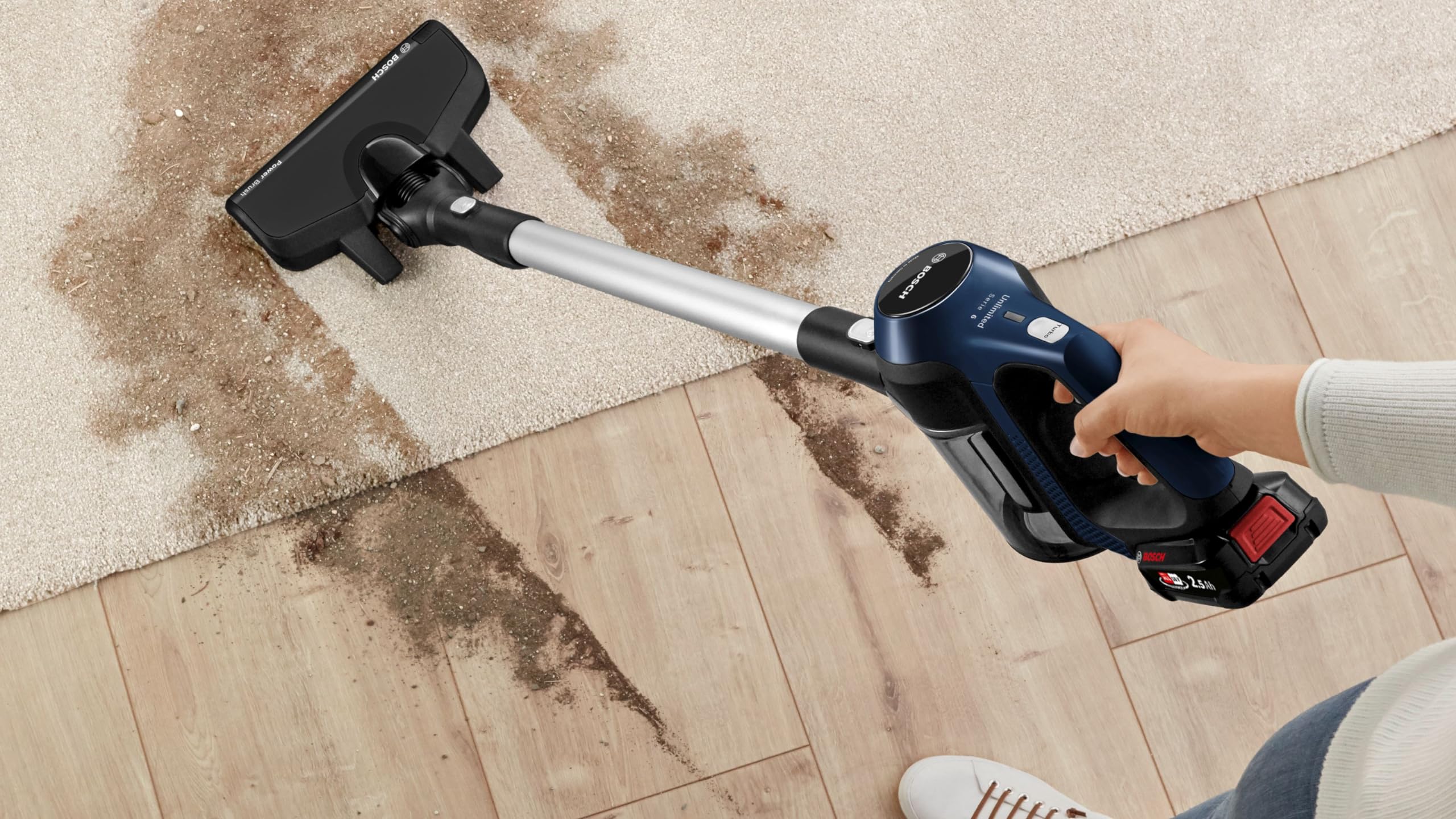 Bosch - Unlimited Serie 6 Aspiradora sin cable y de mano, con accesorios, color azul, BBS611MAT