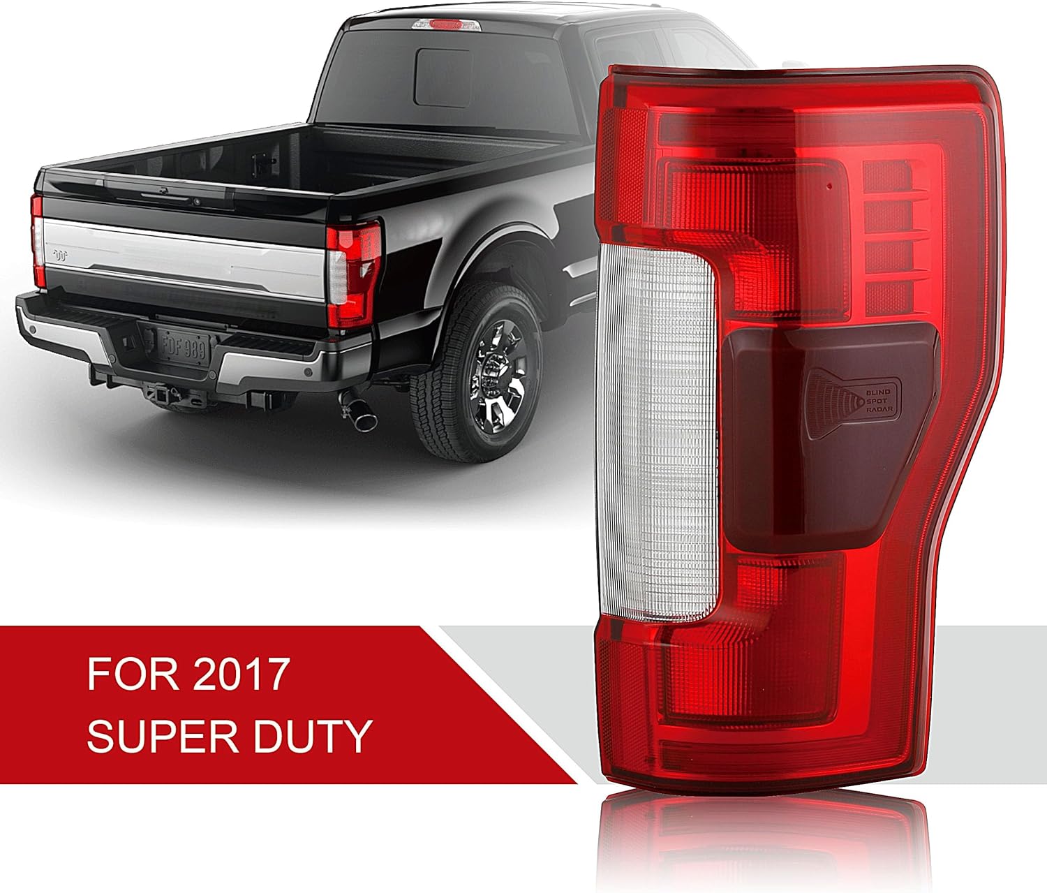 LED Tail Lights With Blind Spot Compatible With 2017 2018 2019 Ford F250 F-250 F-350 F-450 Rear Brake Lamps Tail Rear Light Super Duty Right Passenger Side KC3Z13404B FO2801262