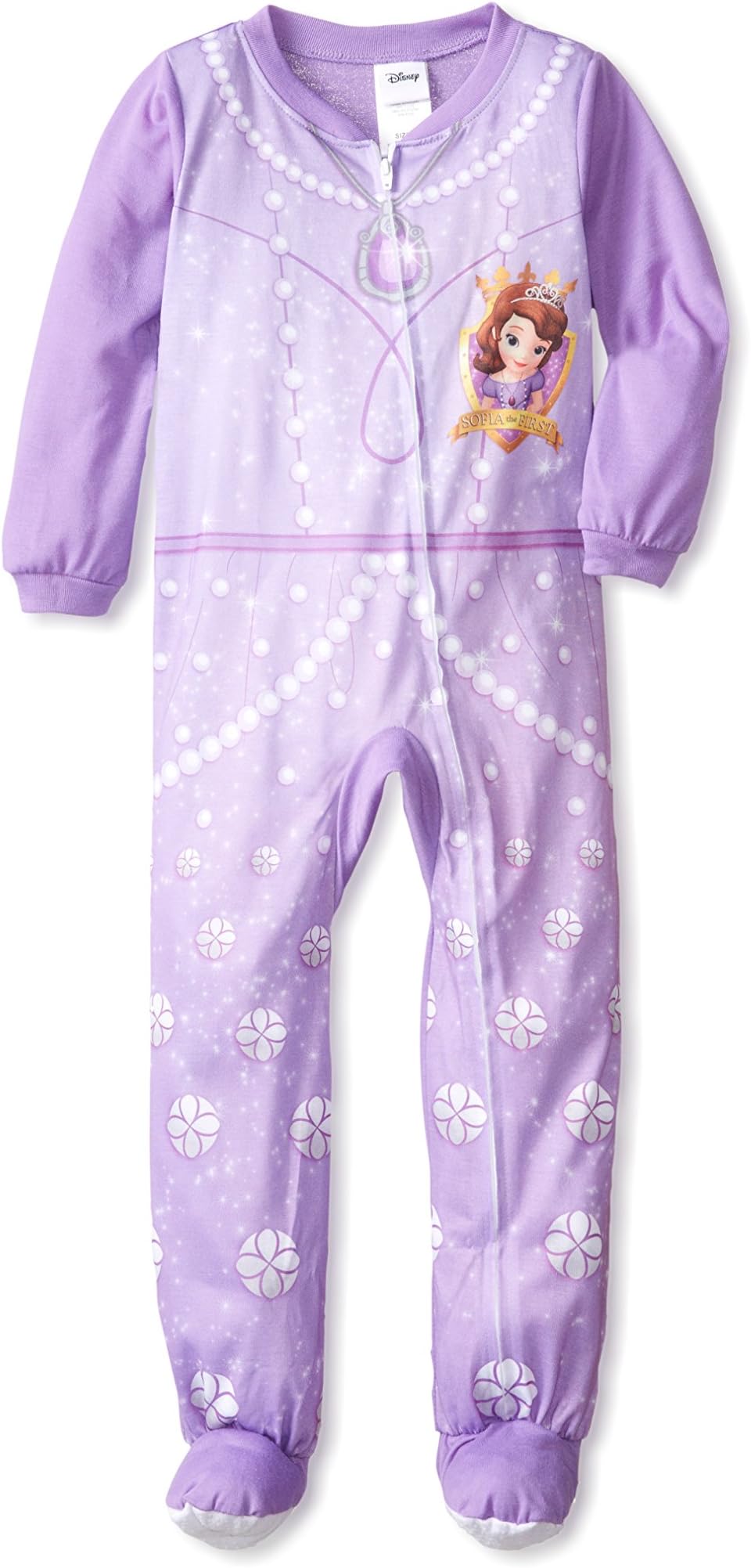 Princess Sophia Kid's 21DY005VBFZA Footed Pajama, Purple, 18M