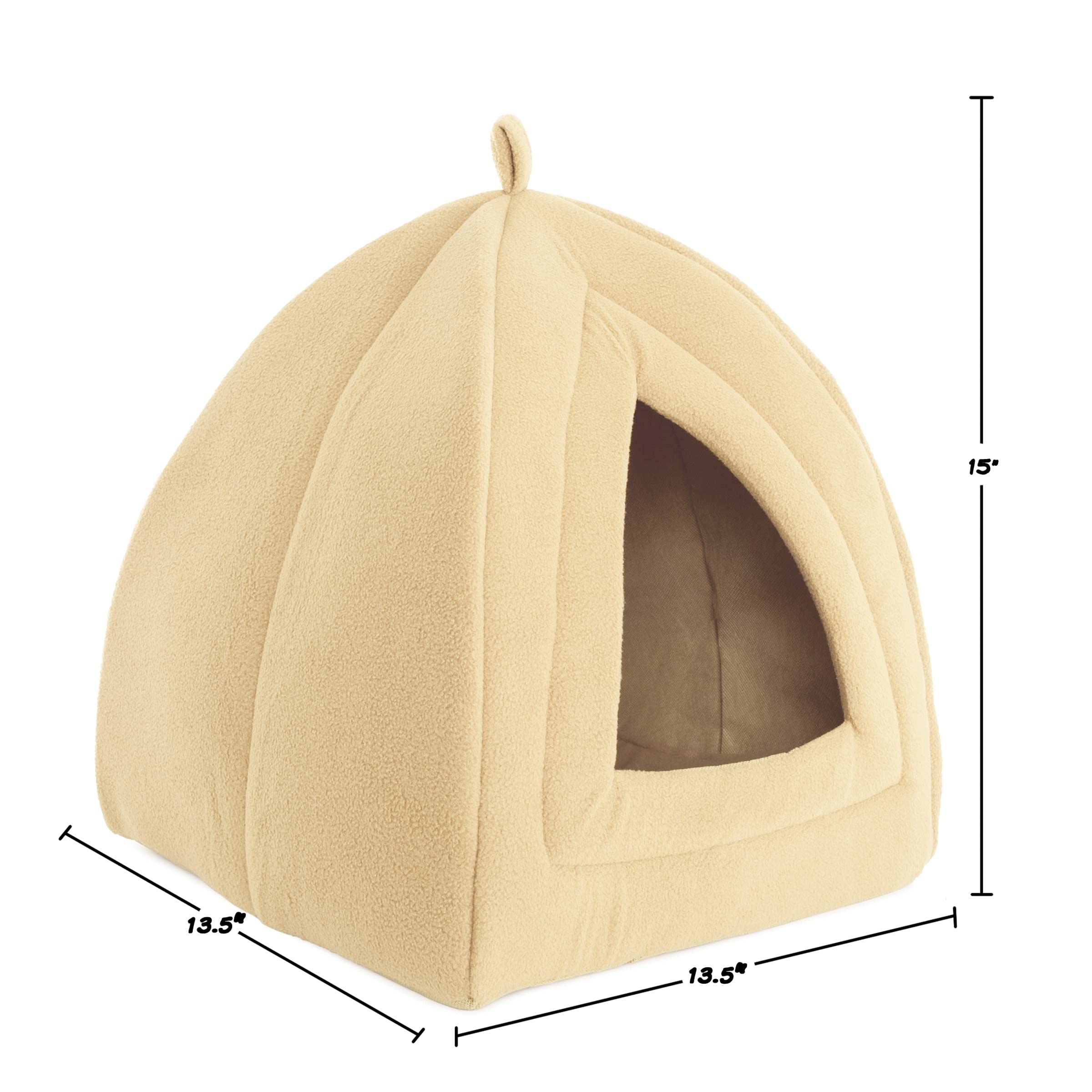Pyramid Cat Bed Cat Houses for Indoor Cats with Removable Foam Cat Bed for Kittens or Small