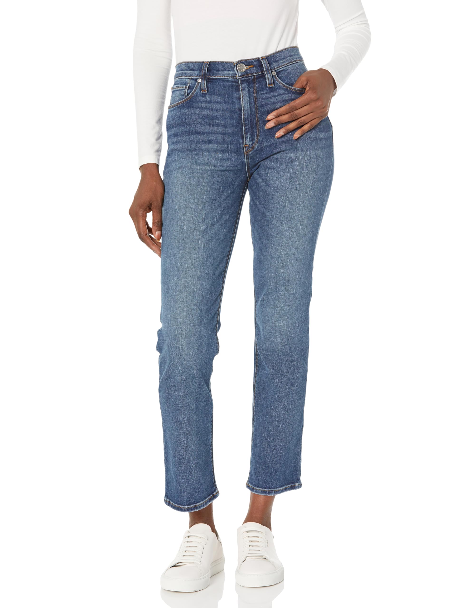 Photo 1 of Hudson Women's Barbara High Rise Straight Ankle Jean, Marin, 32