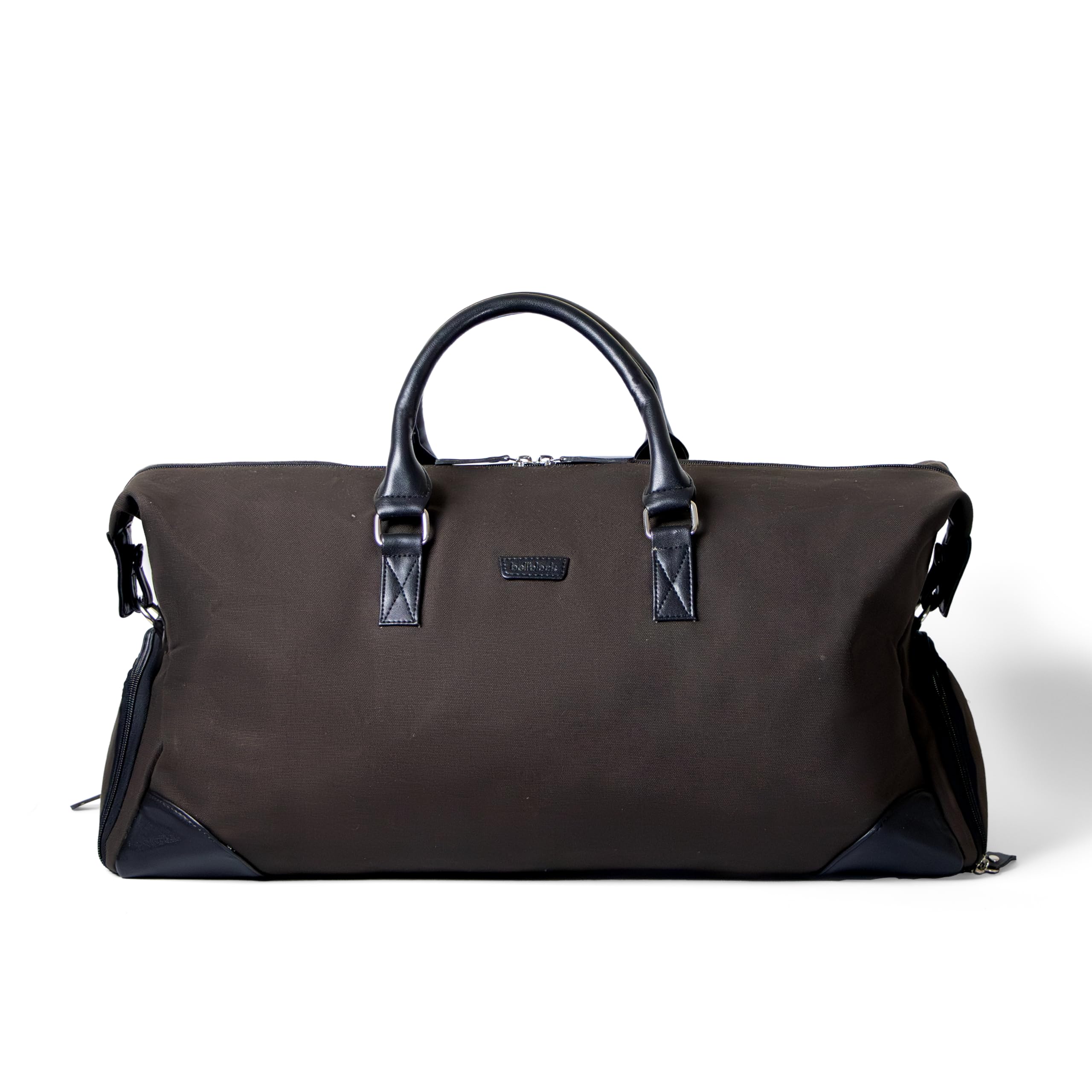 Travel Duffle Bags for Men/Women/Family/Vacation/Luggage | Spacious Interior, Separate Side Pockets for Shoes etc | Cotton Canvas | Mocha Black (Pack of 1)-image-29
